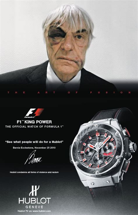 Hublot’s Tactic With The Blackeyed Bernie Ecclestone Watch Ad